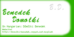 benedek domolki business card